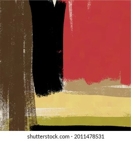 Contemporary abstract artwork, decorative background. Texture hand painted in modern mid-century style. Scandinavian print. Paper poster. 