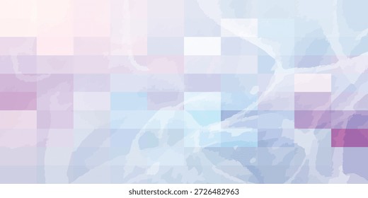 Un fondo abstracto contemporáneo con una mezcla de tonos pastel suaves, cuadrados geométricos y líneas orgánicas fluidas, que evoca una sensación de calma y elegancia digital.
