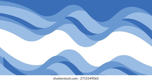 Fondo azul abstracto contemporáneo de la onda con el diseño en capas plano, conveniente para el negocio, la tecnología, y los proyectos creativos.