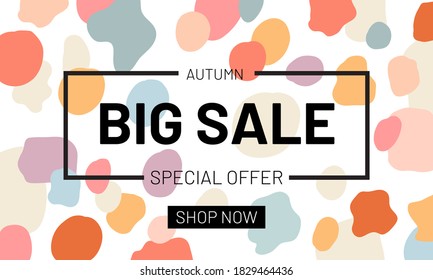Contemporary abstract creative background. Big sale and autumn special offer template. 