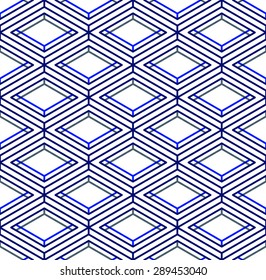 Contemporary abstract endless EPS10 background, three-dimensional repeated pattern. Decorative graphic entwine transparent ornament.
