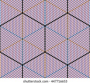 Contemporary abstract endless EPS10 background, three-dimensional repeated pattern. Decorative graphic entwine transparent ornament.