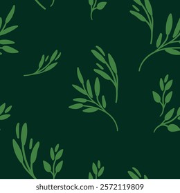 Contemporary Abstract Floral Design. Elegant abstract floral pattern featuring chamomiles and leaves. Ideal for surface design, fabric, paper and etc.