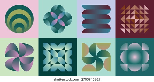 Conjunto de Formas de gradiente geométrico abstracto contemporáneo