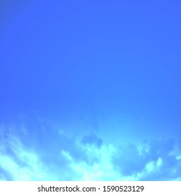 Contemporary Abstract Gradient Sky Background. Vivid Colored Realistic Vector Clouds