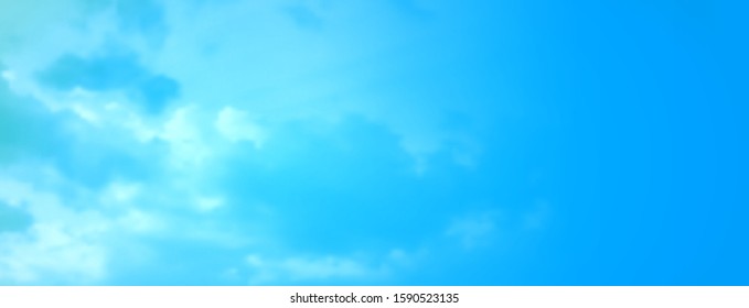 Contemporary Abstract Gradient Sky Background. Vivid Colored Realistic Vector Clouds