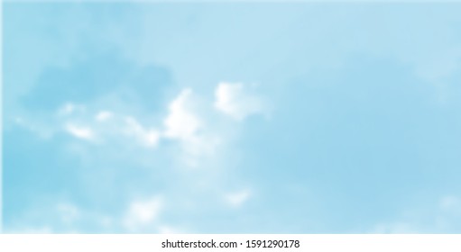 Contemporary Abstract Gradient Sky Background. Vivid Colored Realistic Vector Clouds