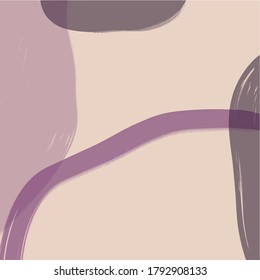 Formas abstractas contemporáneas y garabatos. Antecedentes abstractos. Ilustración vectorial mínima pintada a mano. 
