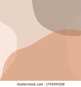 Contemporary abstract shapes and scribble. Abstract background. Minimal hand painted vector illustration. 
