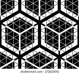 Contemporary abstract vector endless background, three-dimensional repeated pattern. Decorative graphic entwine ornament.
