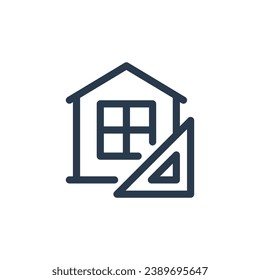 Contemporary Architectue Vector Icon Illustration