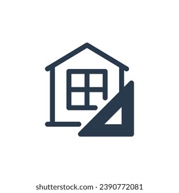 Contemporary Architectue Vector Icon Illustration