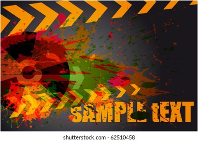 Contemporary Art abstract grunge atomic background