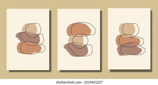 Contemporary art with abstract shape flat design
