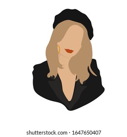 Contemporary Art. Abstract women illustration in vector. Feminism. Сreated for bags, cards, posts, banners, clothes, emblems.