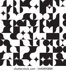 Contemporary Art Black and White Abstraction, Chess Absract Design Concept, Champion Monochrome Geometric Squares Pattern, Checkered Repeat Tiles, Square Minimal Chequered Texture 
