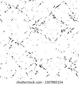 Contemporary art design grunge vector seamless texture. Black and white trendy handdrawn checkered seamless pattern