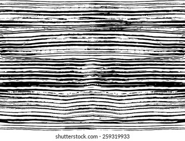 Contemporary art design grunge vector seamless texture for textile design. It was drawn by dry brush. Black and white grungy pattern with large messy stroke elements. 