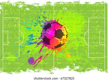 Contemporary Art. Football background
