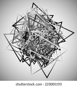 Contemporary art like element made of triangular shapes