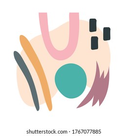 contemporary art work flat style icon vector illustration design