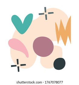 zeitgenössische Kunstwerke, flacher Stil, Vektorgrafik-Design