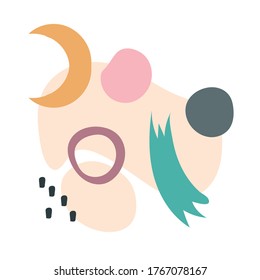 trabajo de arte contemporáneo estilo plano icono ilustración vectorial