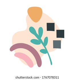 contemporary art work flat style icon vector illustration design