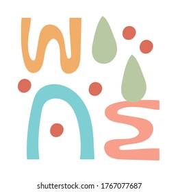 contemporary art work hand draw style icon vector illustration design
