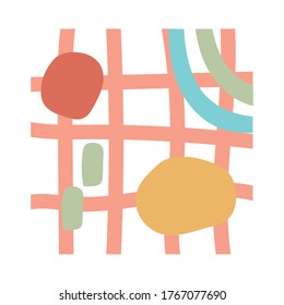 contemporary art work hand draw style icon vector illustration design