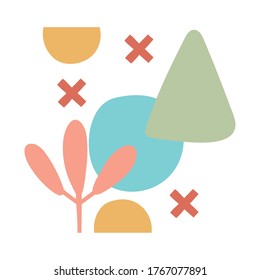 contemporary art work hand draw style icon vector illustration design