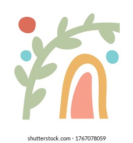 arte contemporáneo trabajo mano dibujar estilo icono ilustración vectorial