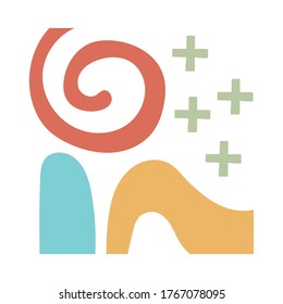 arte contemporáneo trabajo mano dibujar estilo icono ilustración vectorial