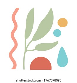 contemporary art work hand draw style icon vector illustration design