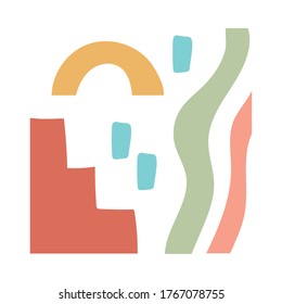 arte contemporáneo trabajo mano dibujar estilo icono ilustración vectorial