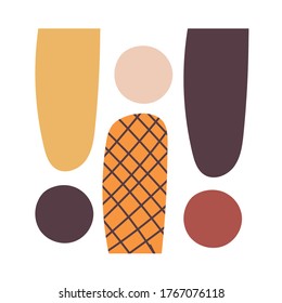 zeitgenössische Kunstwerke, Textil-Stil-Symbol, Vektorgrafik-Design