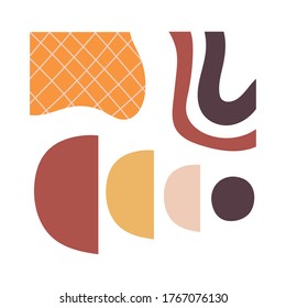 zeitgenössische Kunstwerke, Textil-Stil-Symbol, Vektorgrafik-Design