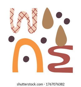 contemporary art work textile style icon vector illustration design