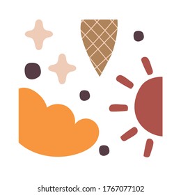 contemporary art work textile style icon vector illustration design