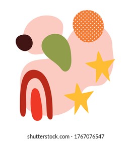 zeitgenössisches Kunstwerk, Textur-Stil-Symbol, Vektorgrafik-Design