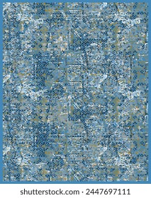 Contemporary artwork artistic painting wall grunge pattern design