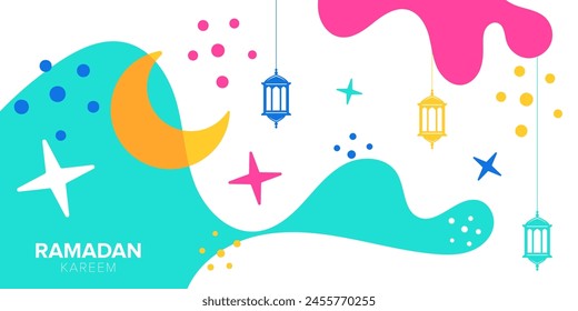 Zeitgenössisches Hintergrunddesign für Ramadan Vorlage Kollektion
