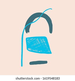 Contemporary background with pastel colors abstract shapes. Trendy textures. Bright colors freehand simple elements. Vector design for poster, card, print, banner
