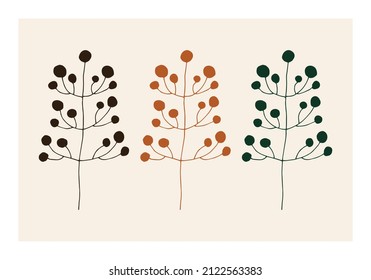 contemporary background with plants. vector illustration