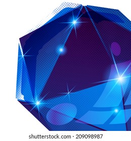 Contemporary background with plastic pixel dimensional template created from geometric figures, shiny dotted futuristic fond.