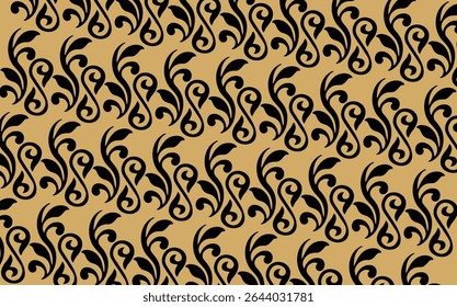 Contemporary Batik Motif with Earthy Brown Tones
