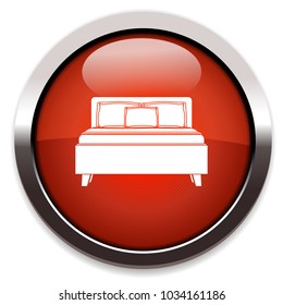 contemporary bed isolated icon