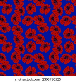 Contemporary big bud flower seamless pattern. Cute stylized flowers background. For fabric design, textile print, wrapping paper, cover. Vector illustration