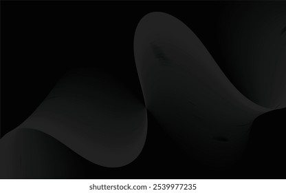 Fondo abstracto de la onda negra contemporánea. Fondo de Vector moderno con una onda de color suave.