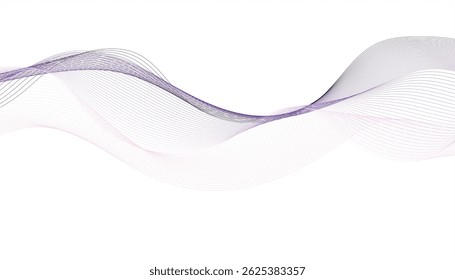 Contemporary blue wave graphic. Graceful wave with light shading.